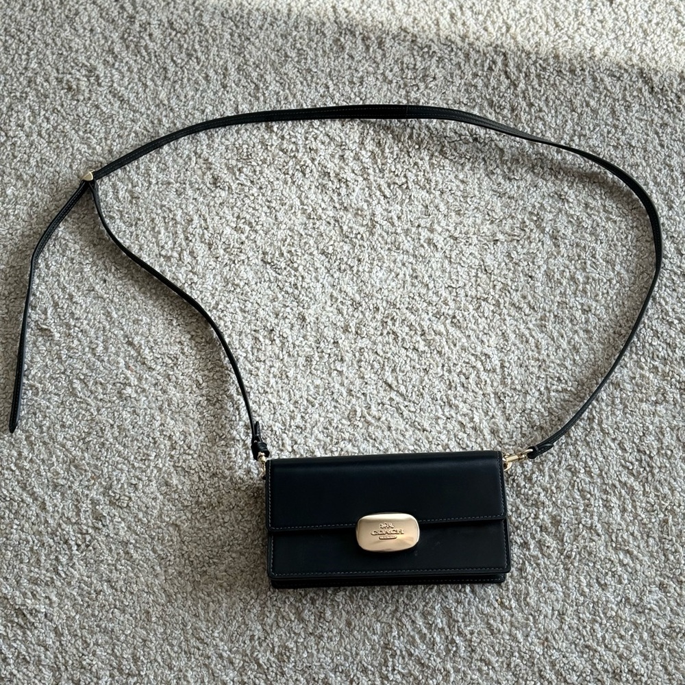 Coach Black Crossbody Bag with Gold Hardware
